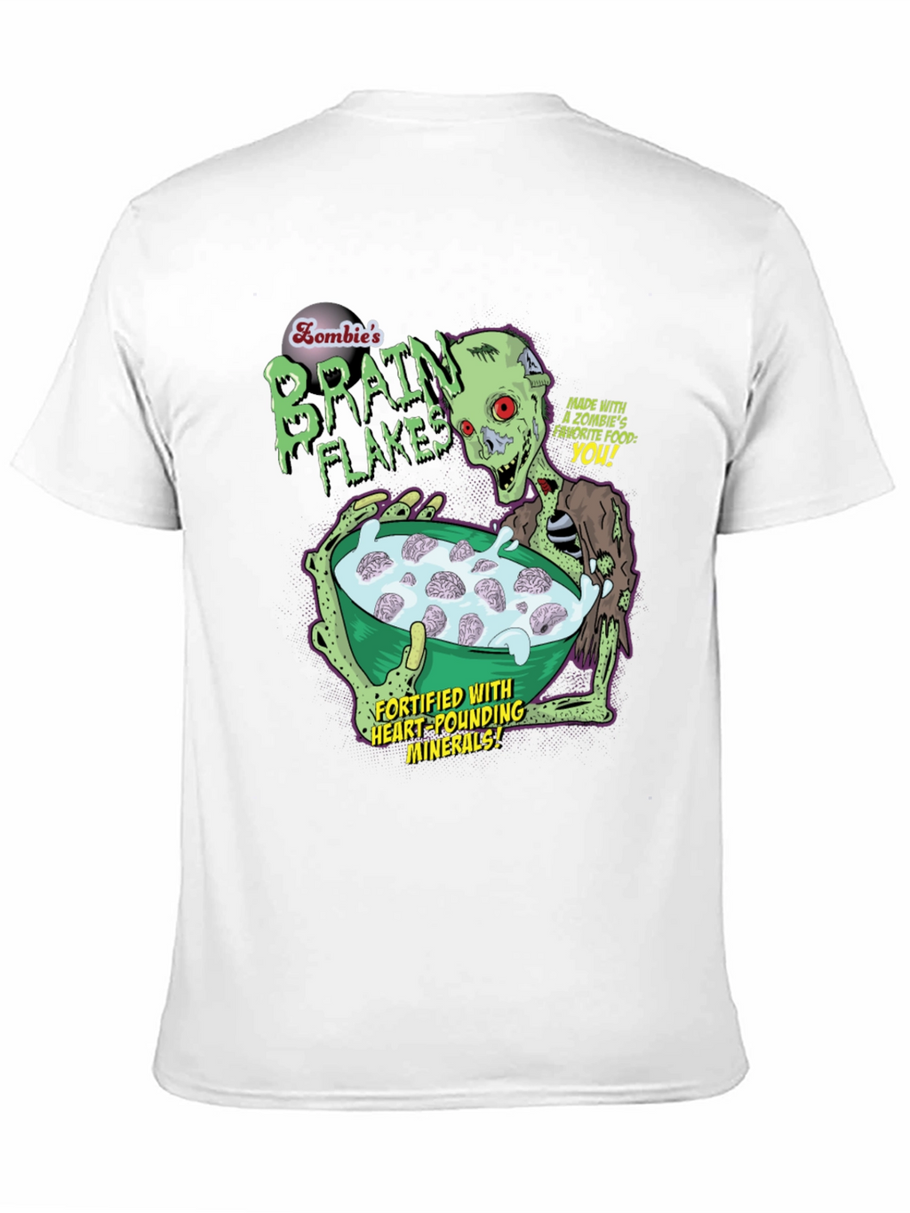 Zombie Brain Flakes Graphic T-Shirt
