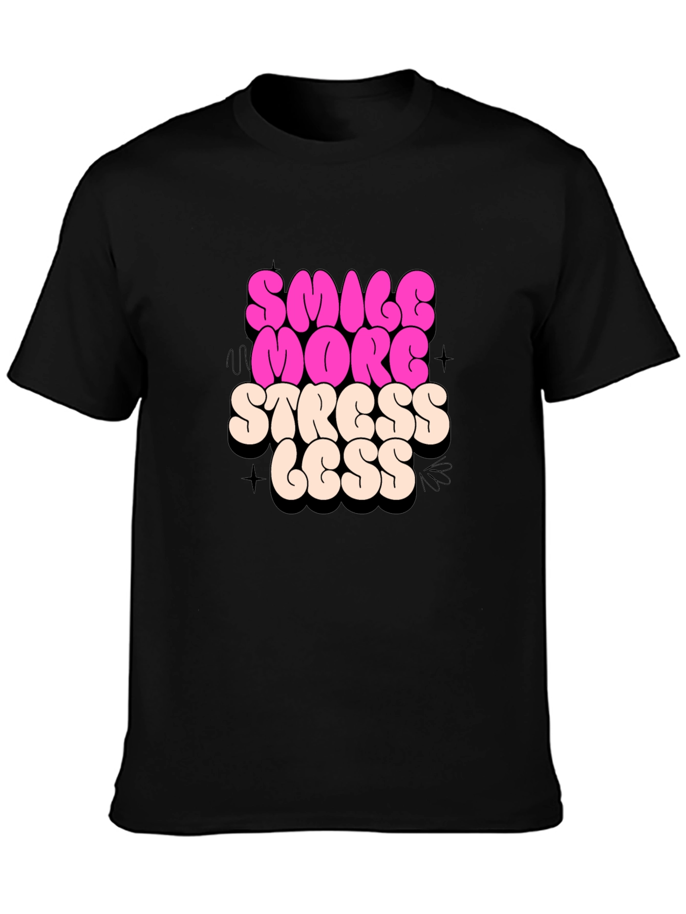Smile More Stress Less Graphic Tee