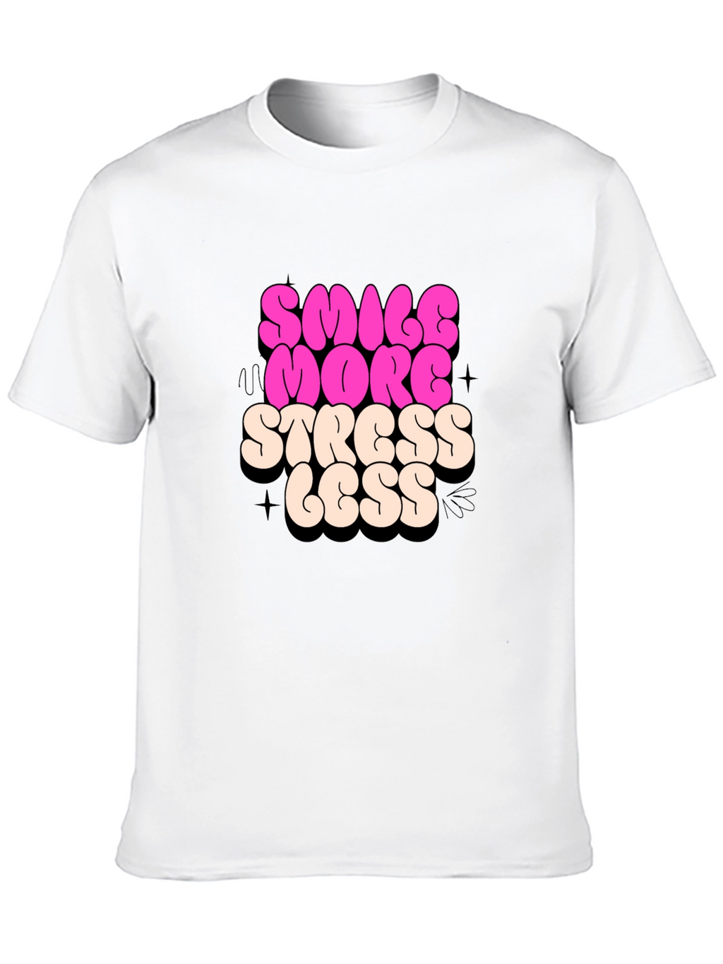 Smile More Stress Less Graphic Tee