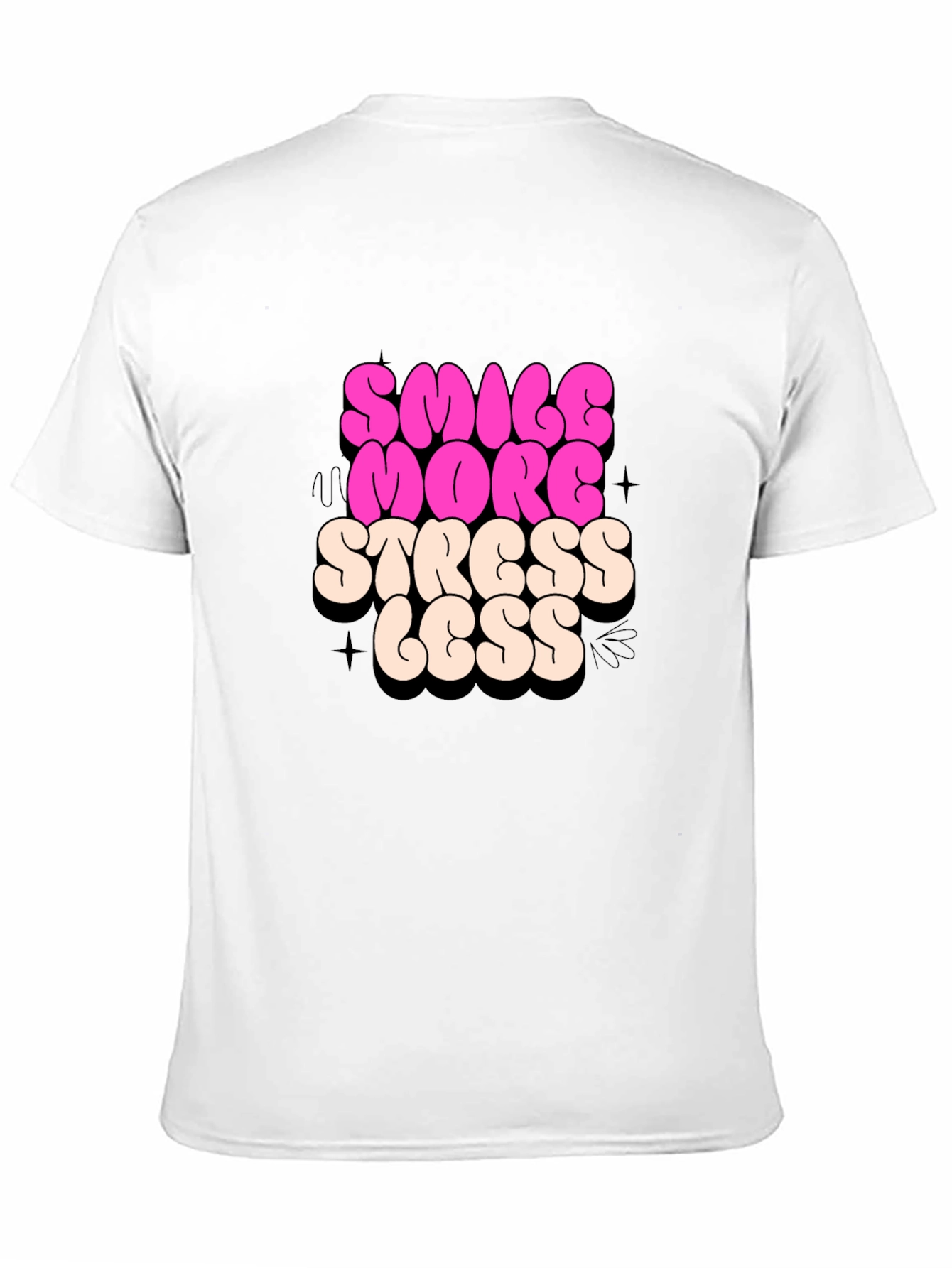 Smile More Stress Less Graphic Tee