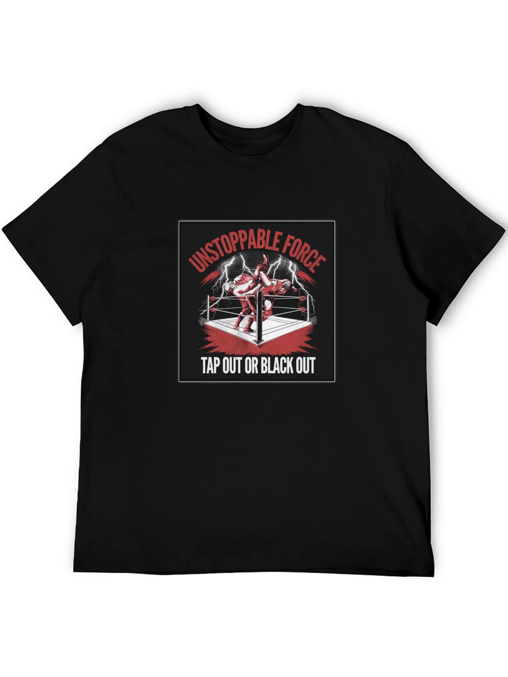 Unstoppable Force Tap Out Black Out T-Shirt