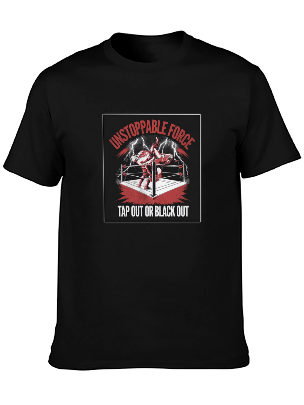 Unstoppable Force Tap Out Black Out T-Shirt