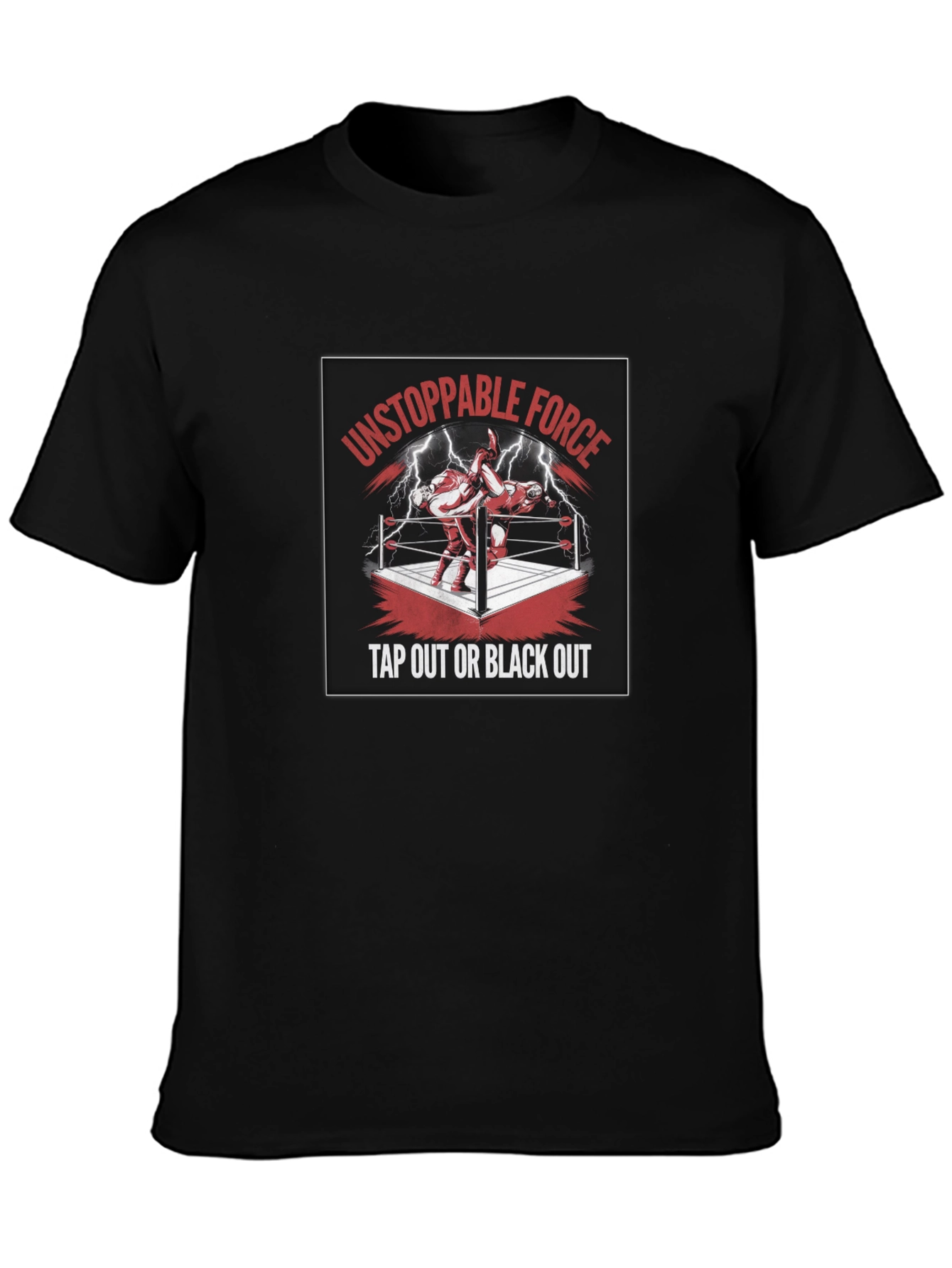 Unstoppable Force Tap Out Black Out T-Shirt