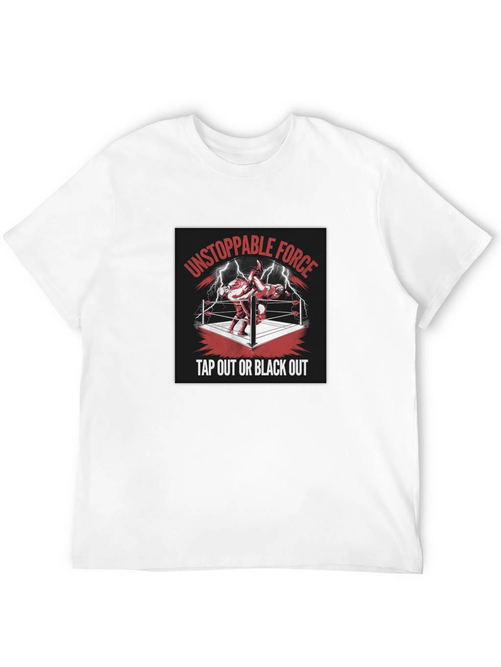 Unstoppable Force Tap Out Black Out T-Shirt