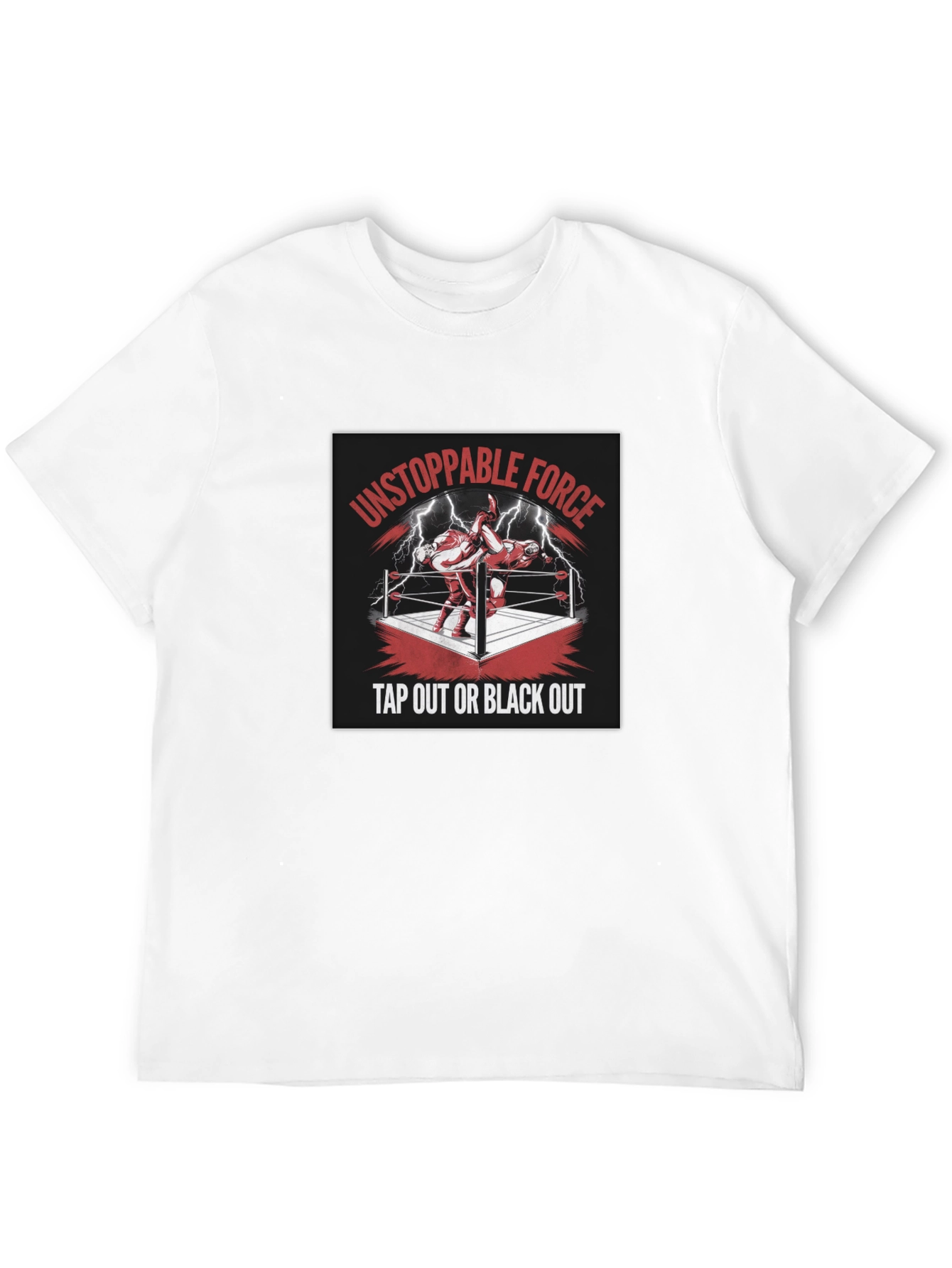 Unstoppable Force Tap Out Black Out T-Shirt