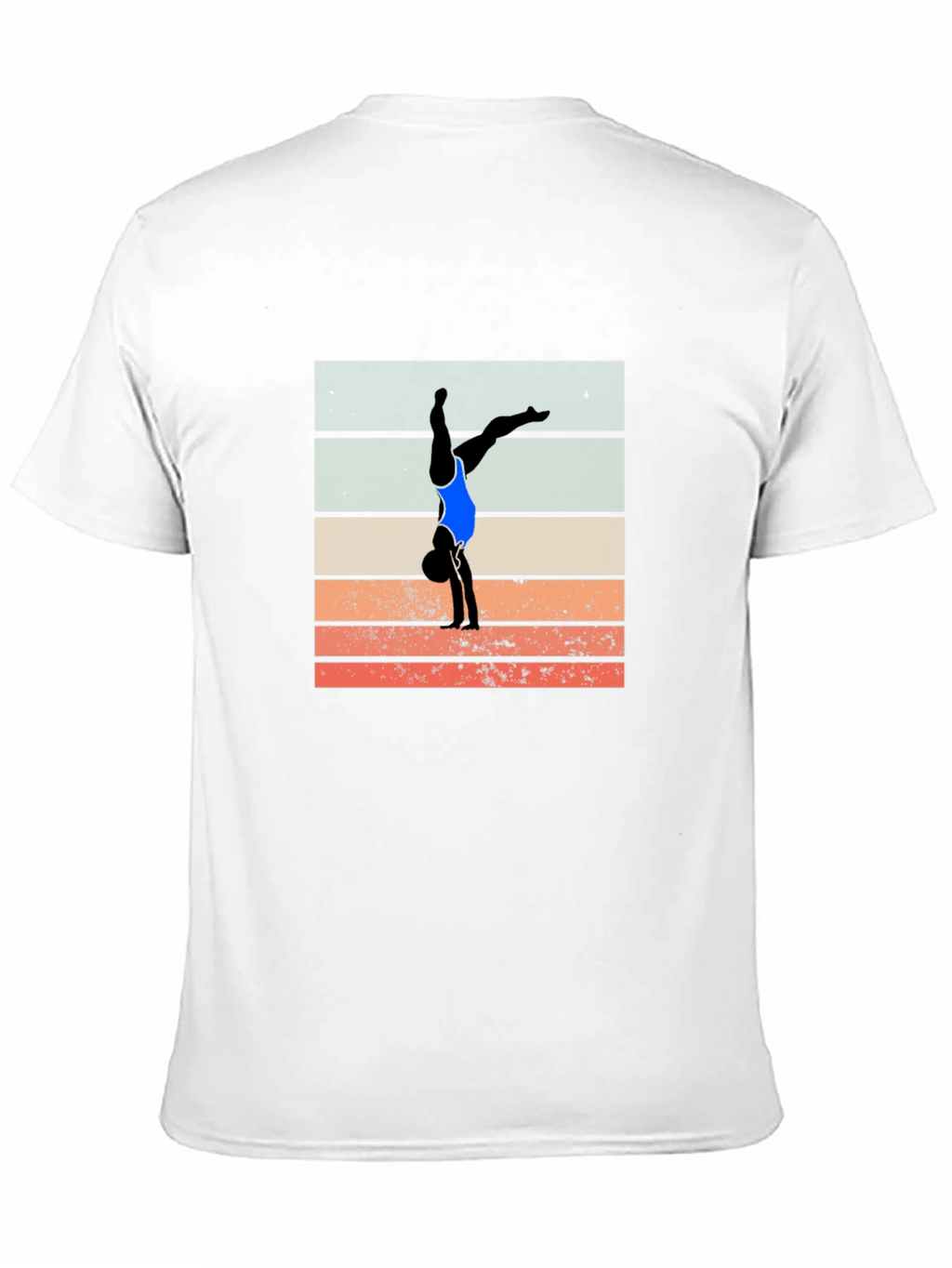 Gymnast Silhouette Graphic Tee - Retro Style