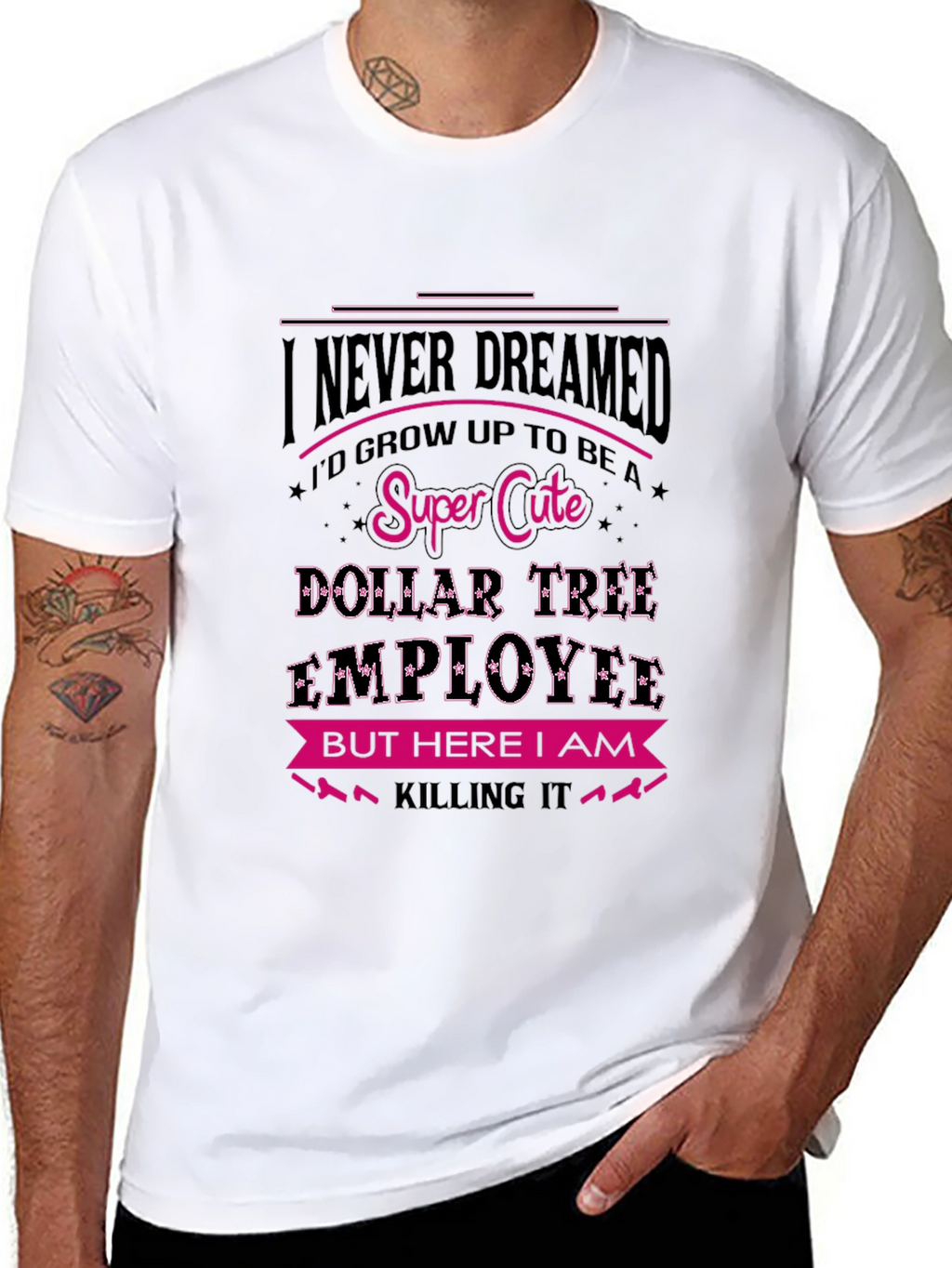 Super Cute Dollar Tree Employee Graphic T-Shirt