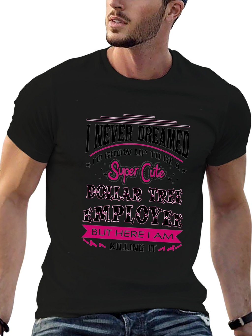 Super Cute Dollar Tree Employee Graphic T-Shirt