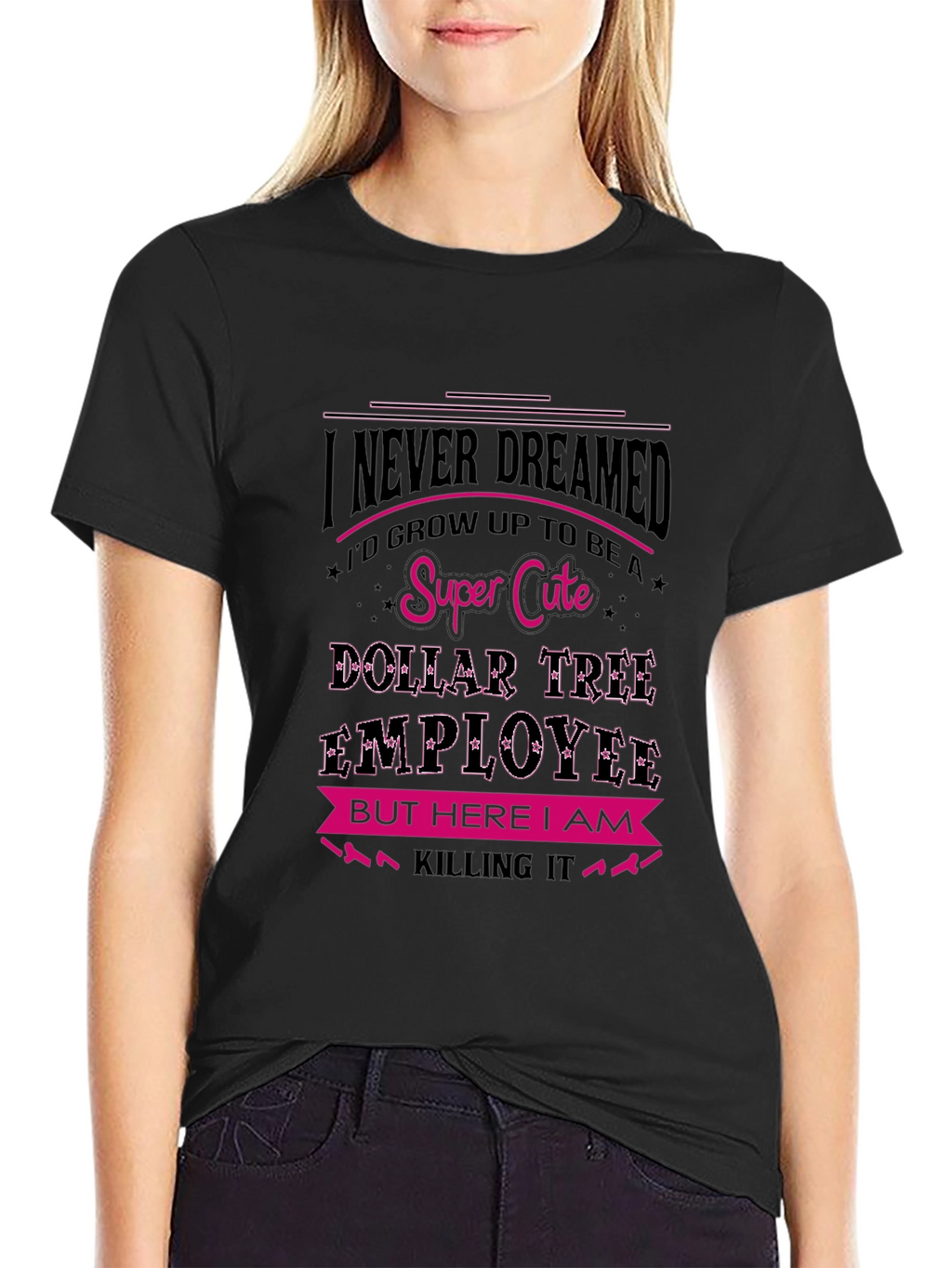 Super Cute Dollar Tree Employee Graphic T-Shirt