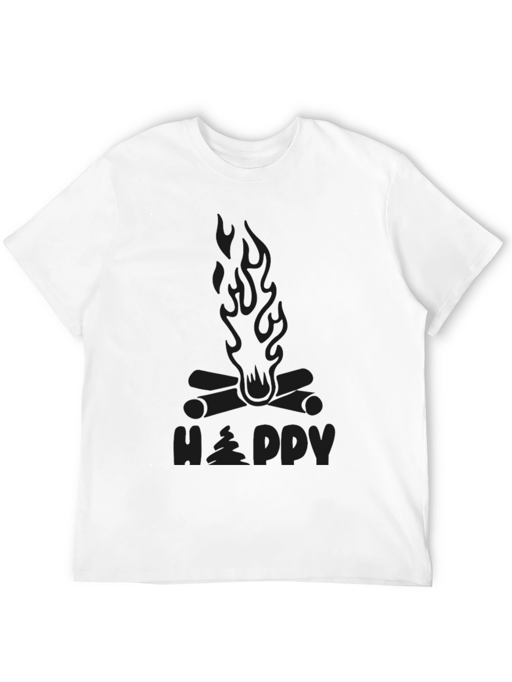 Happy Camper Campfire Graphic T-Shirt