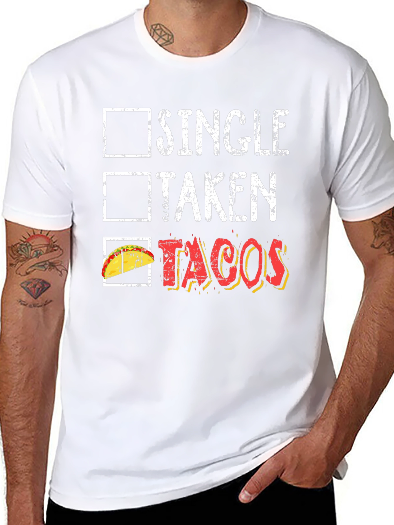 Tacos Lover Graphic Tee - Single Taken Tacos