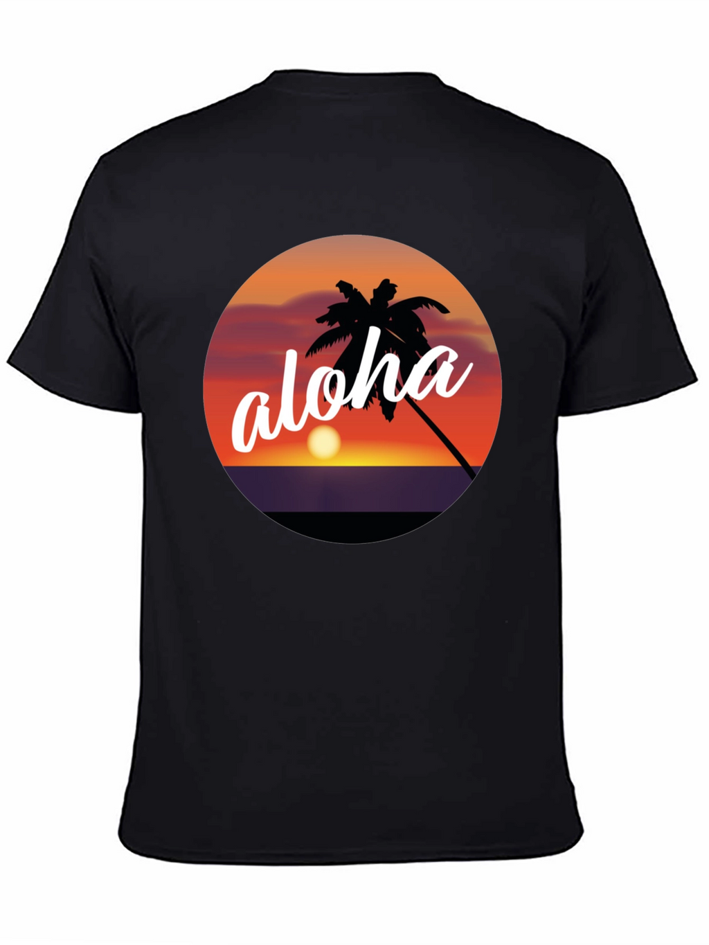 Aloha Palm Tree Sunset Graphic T-Shirt