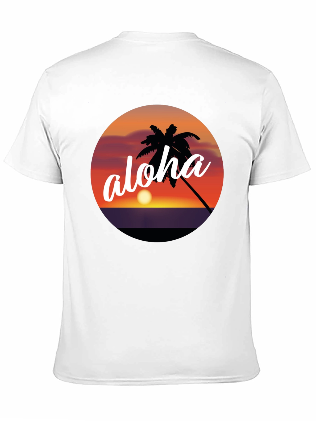 Aloha Palm Tree Sunset Graphic T-Shirt
