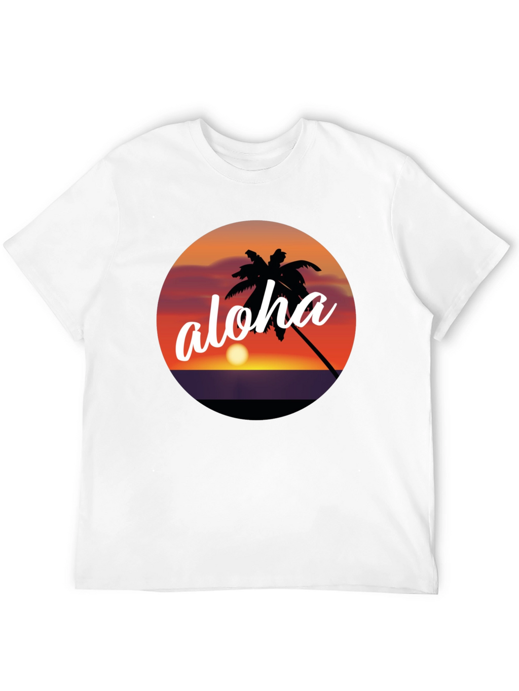 Aloha Palm Tree Sunset Graphic T-Shirt