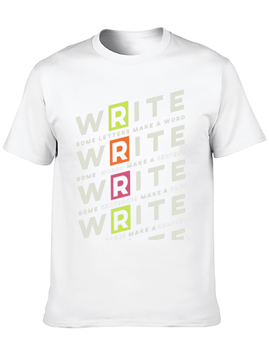 Write T-Shirt: Words Sentences Chapters - Black