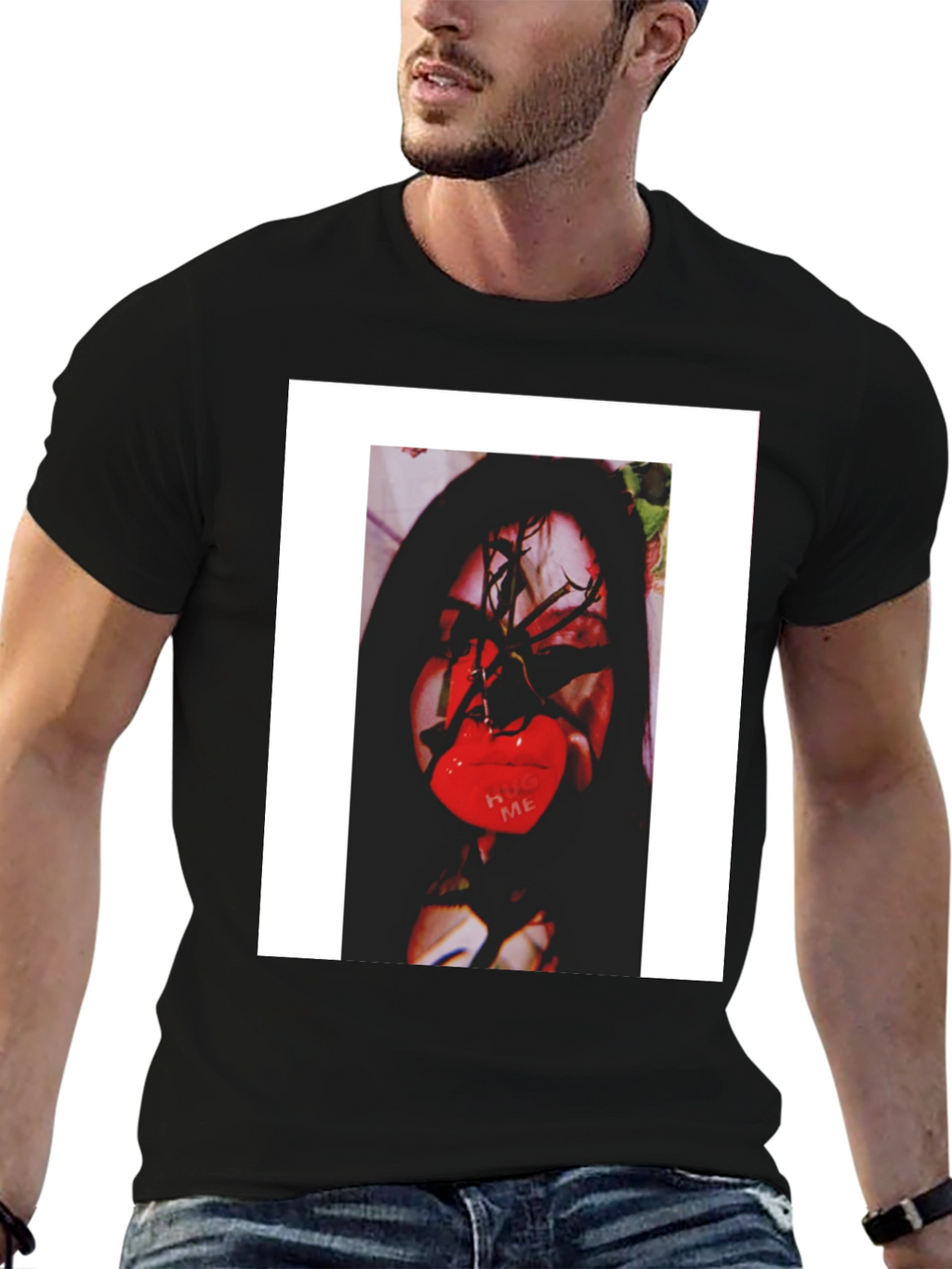 Graphic Print Crew Neck T-Shirt