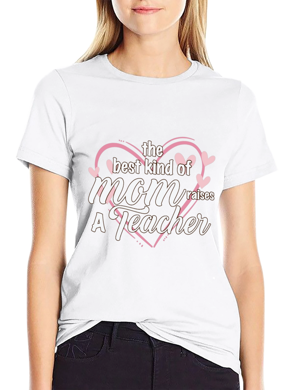 Best Mom Raises a Teacher Black T-Shirt