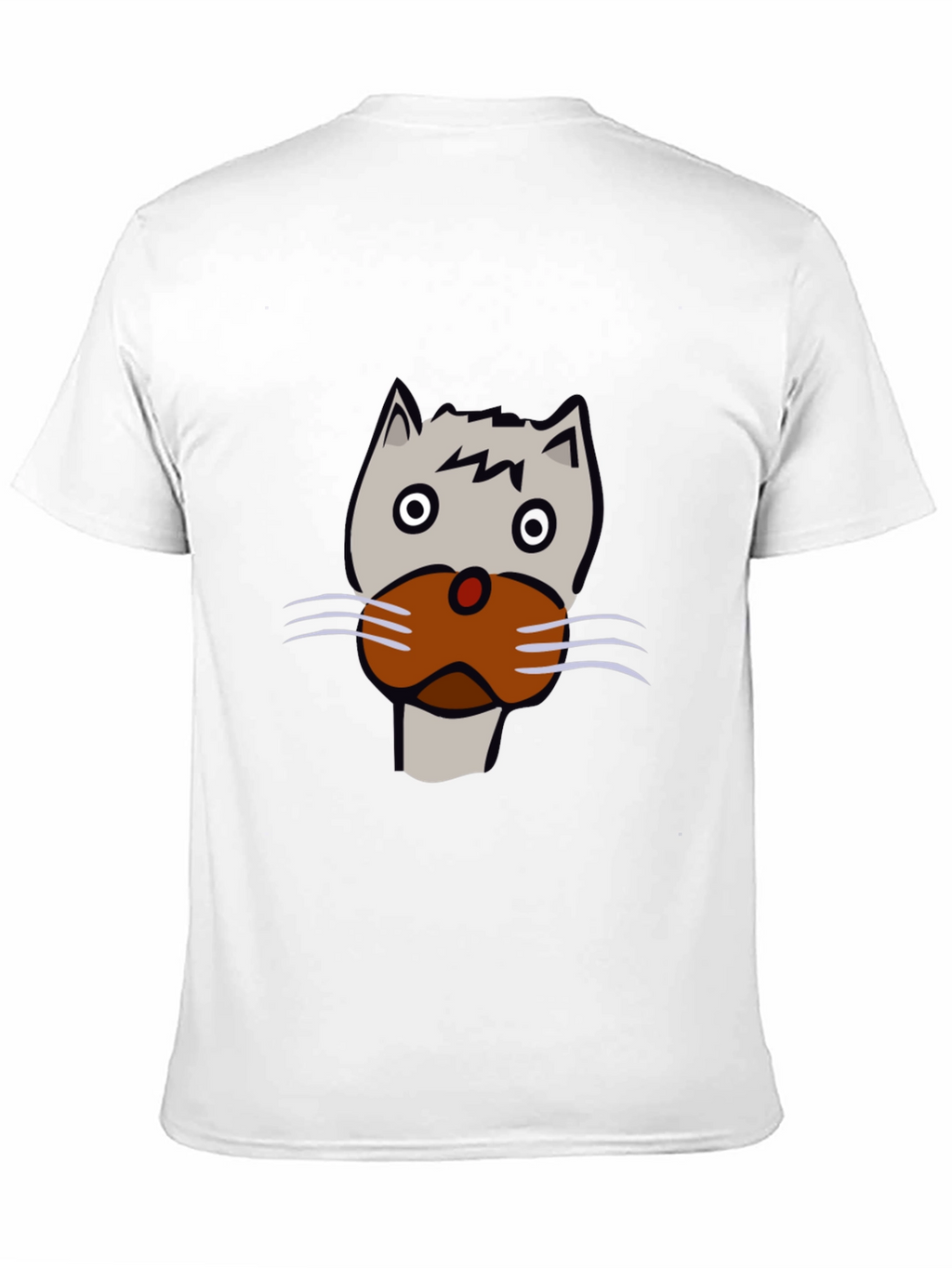 Cat Face Graphic Tee - Unisex Black T-Shirt