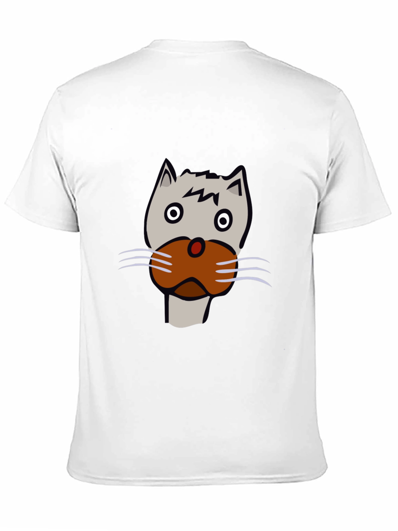 Cat Face Graphic Tee - Unisex Black T-Shirt