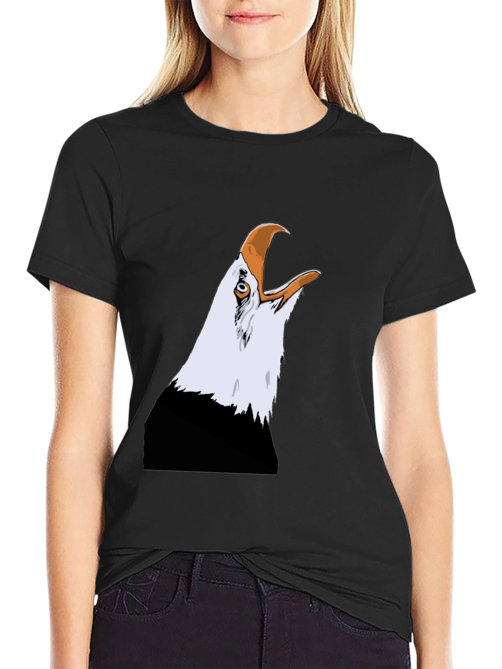 Bald Eagle Graphic Tee - Patriotic Black T-Shirt