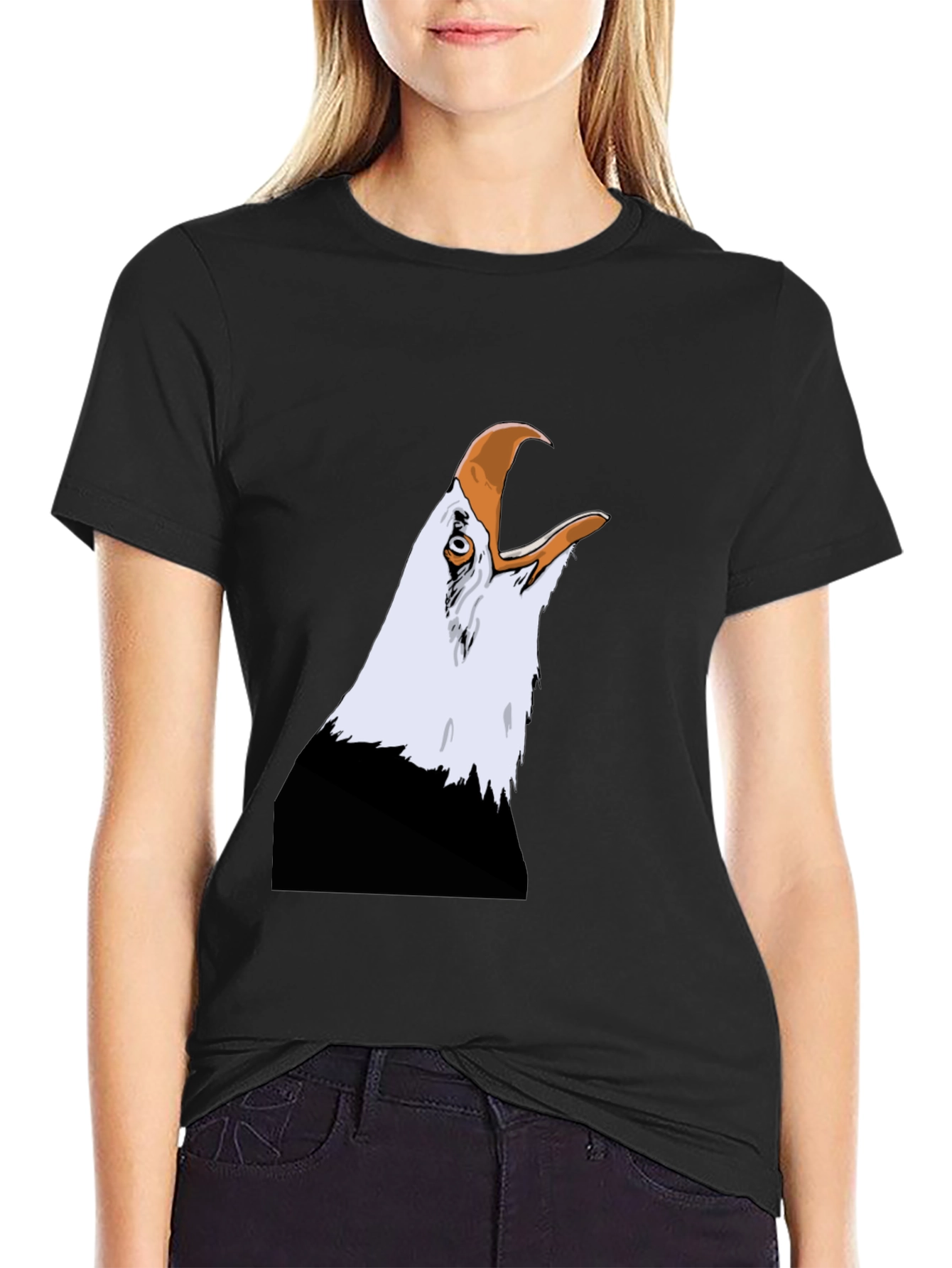 Bald Eagle Graphic Tee - Patriotic Black T-Shirt