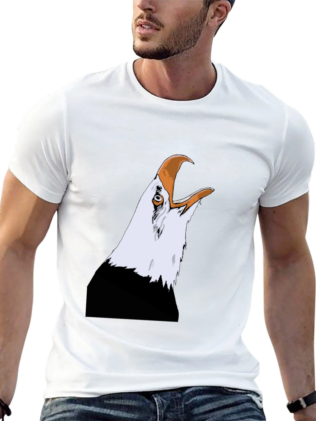 Bald Eagle Graphic Tee - Patriotic Black T-Shirt