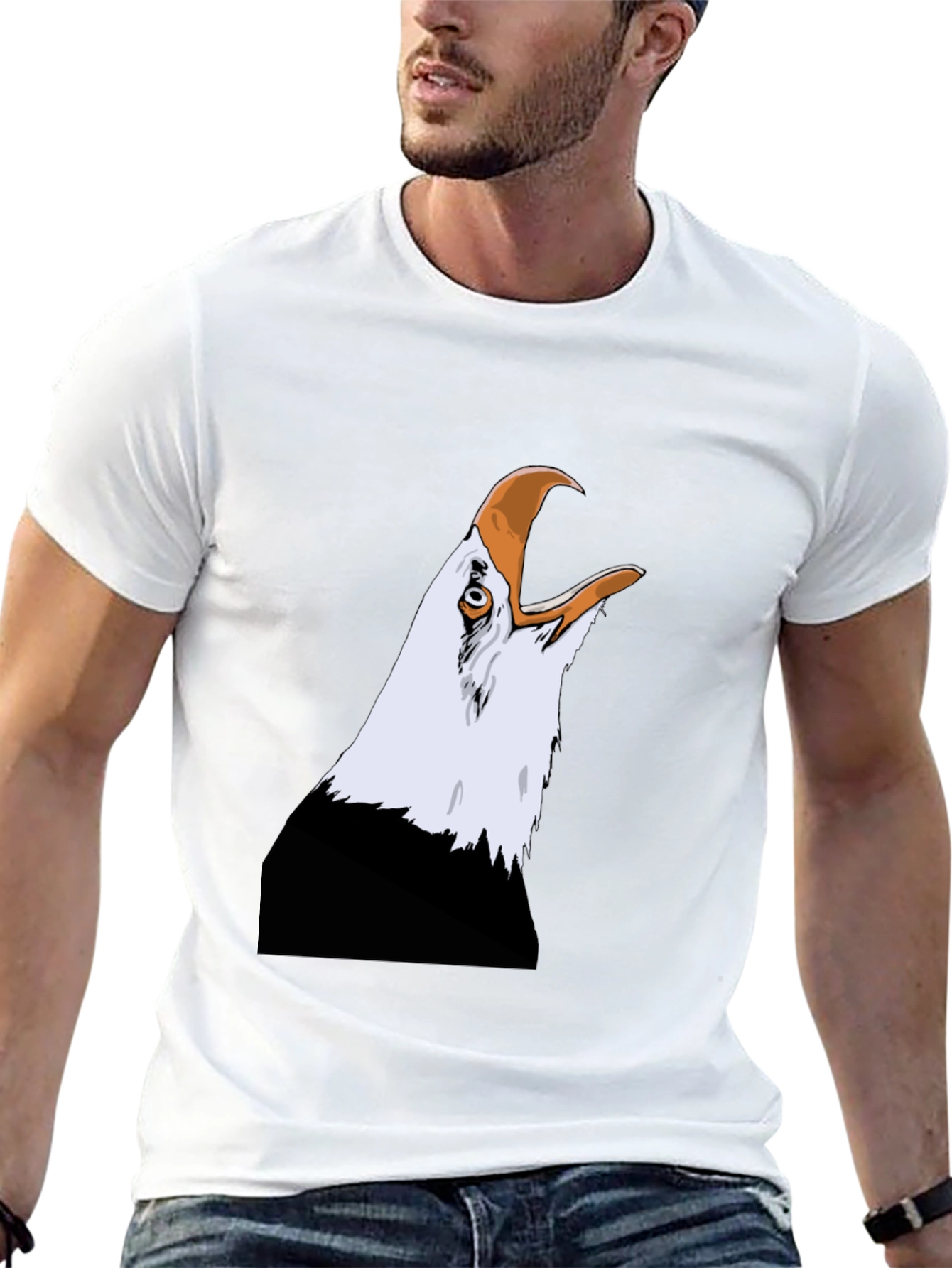 Bald Eagle Graphic Tee - Patriotic Black T-Shirt