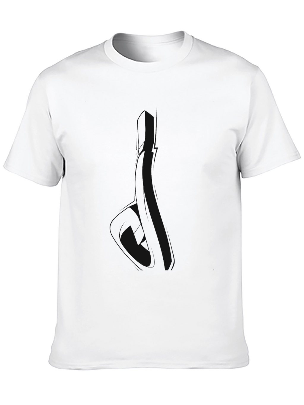 Mens Classic Black Crew Neck T-Shirt