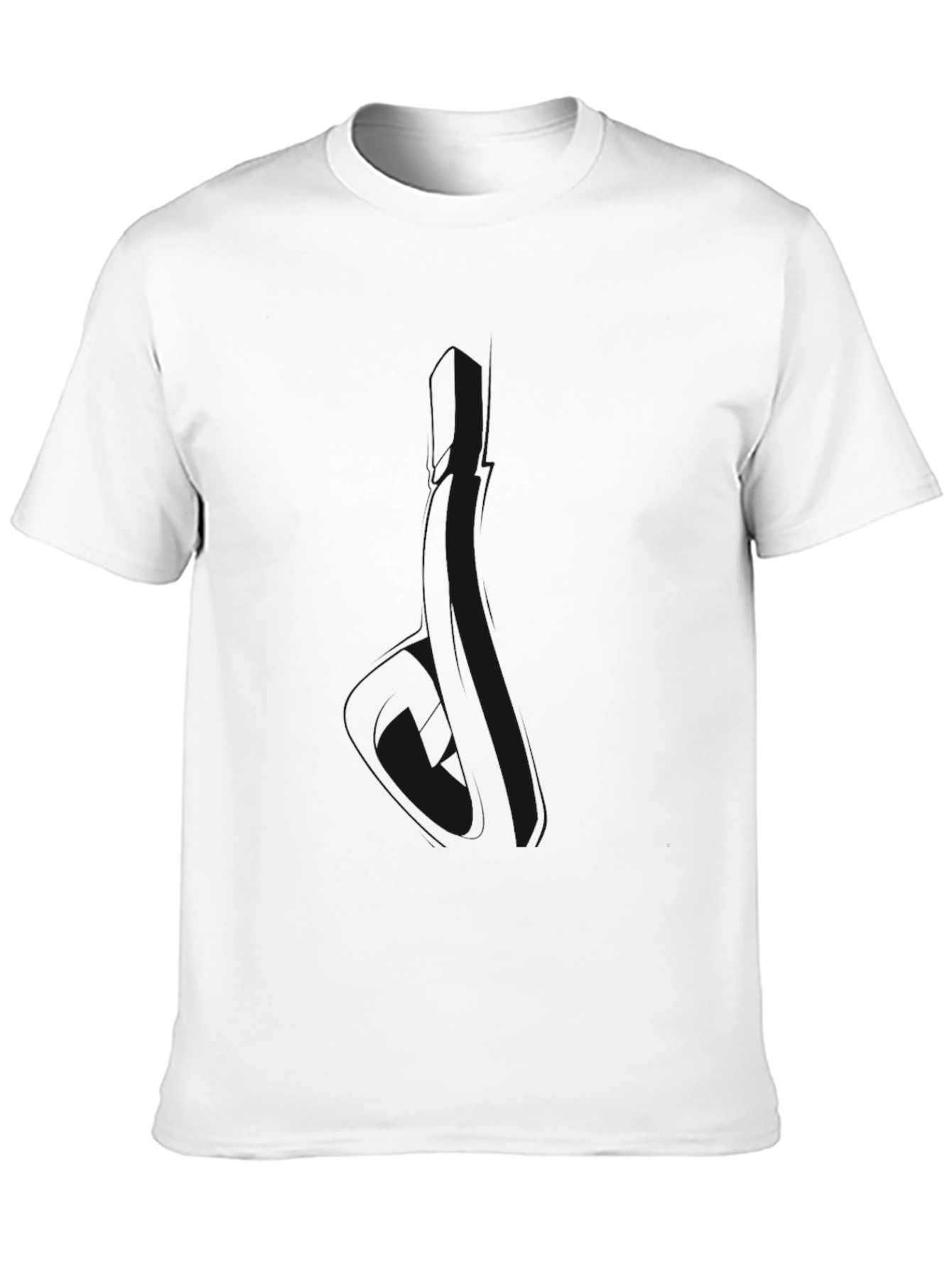 Mens Classic Black Crew Neck T-Shirt