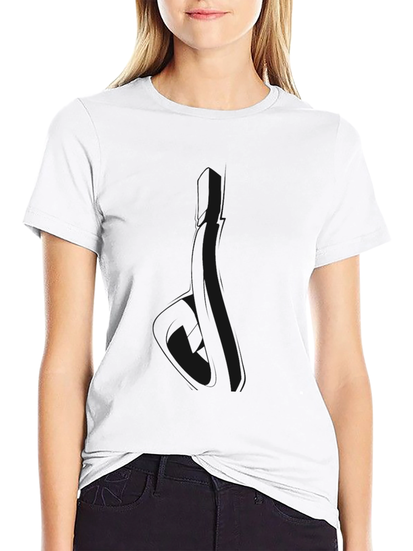 Mens Classic Black Crew Neck T-Shirt