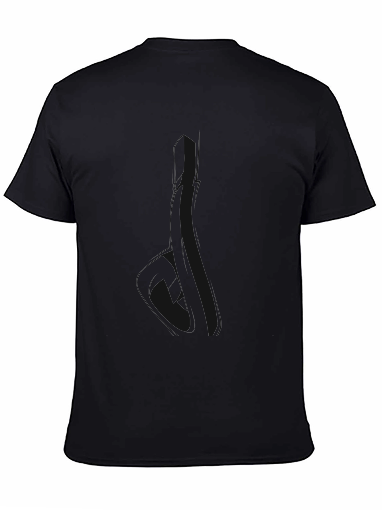 Mens Classic Black Crew Neck T-Shirt