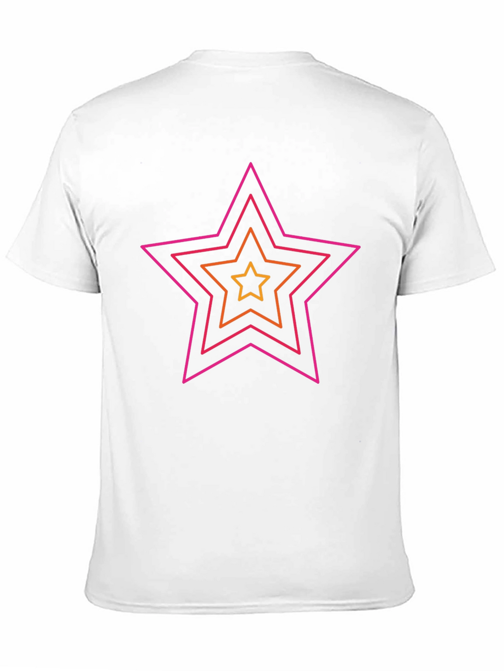 Retro Star Graphic Tee - Black Cotton Casual Shirt