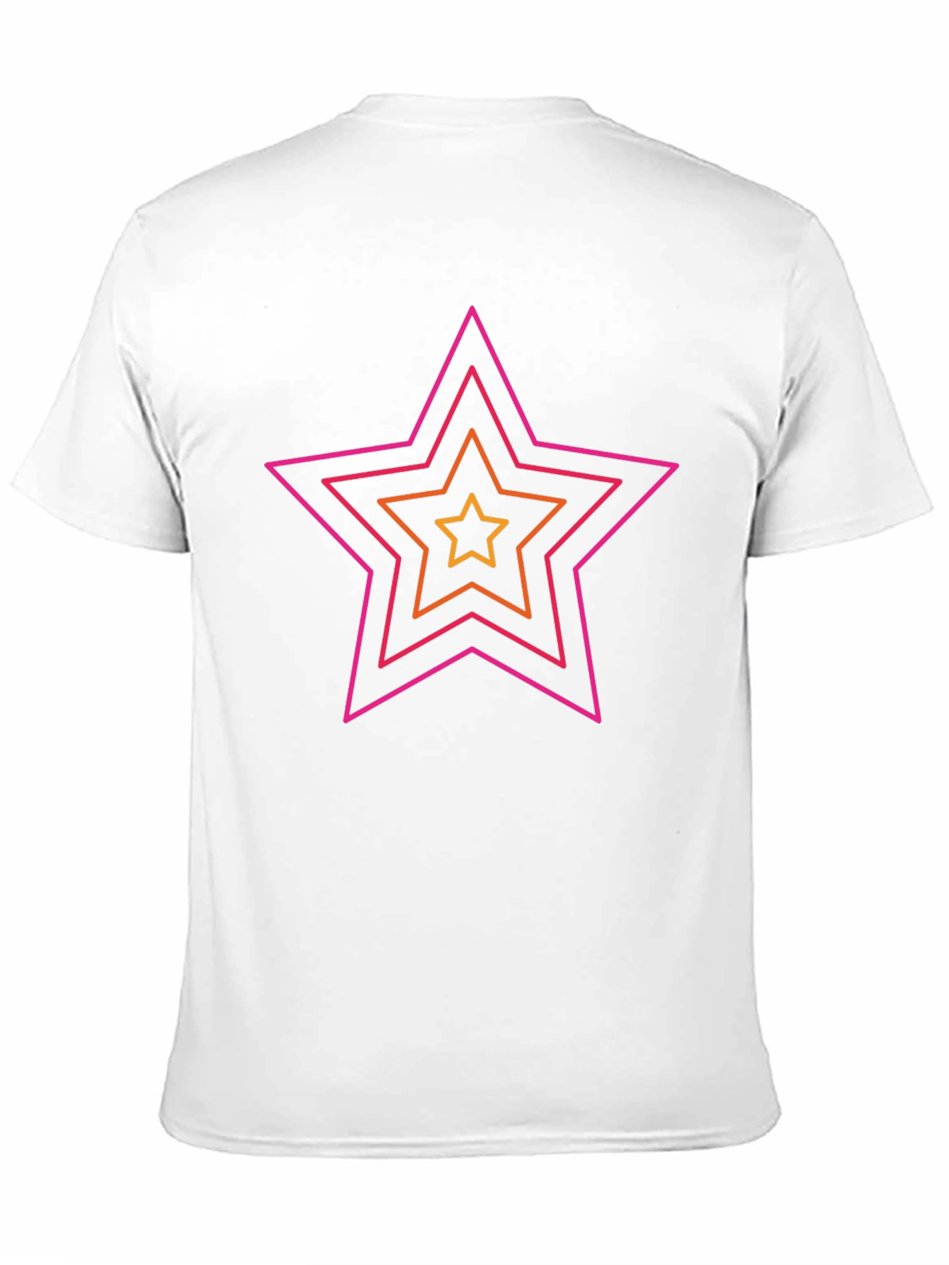Retro Star Graphic Tee - Black Cotton Casual Shirt