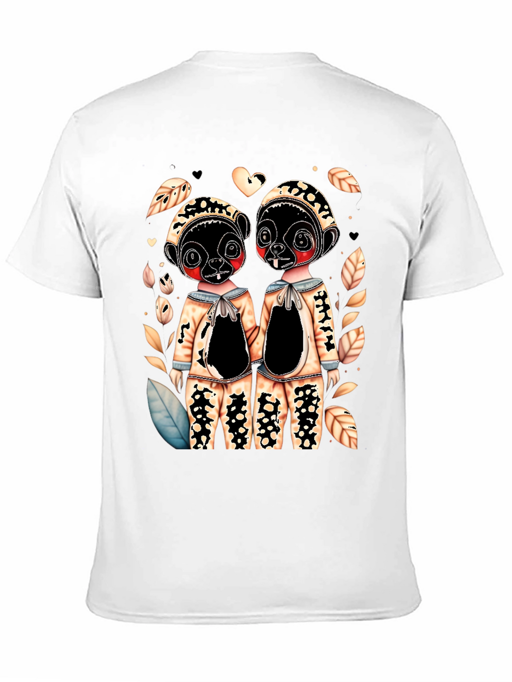 Lemur Twins Graphic Black T-Shirt