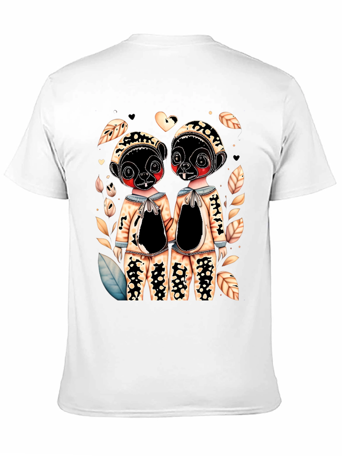 Lemur Twins Graphic Black T-Shirt