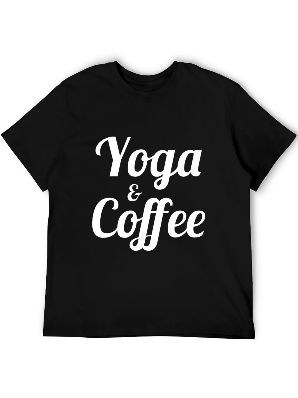 Yoga & Coffee Graphic Tee - Soft Black T-Shirt