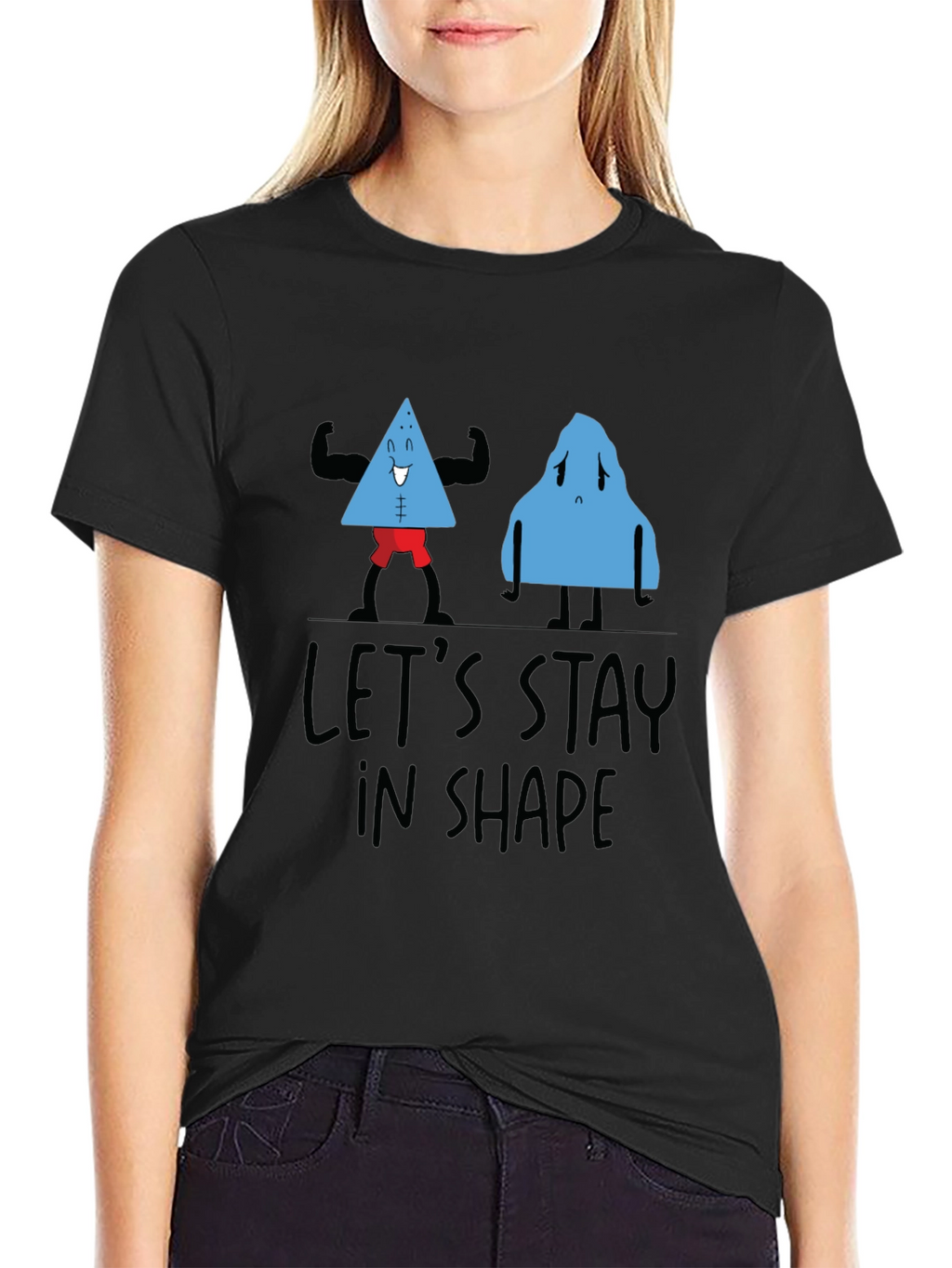 Lets Stay In Shape Black T-Shirt