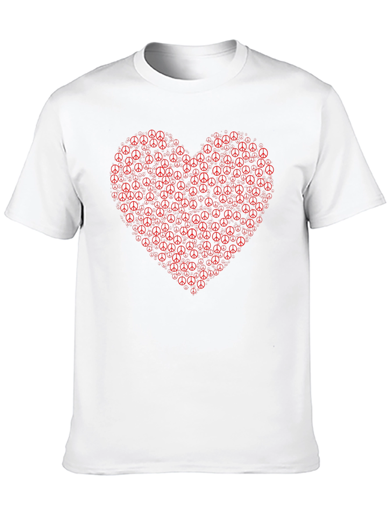 Peace Sign Heart Black T-Shirt