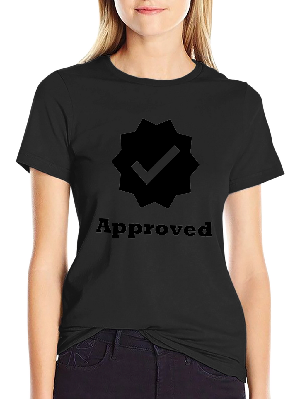 Approved Checkmark Graphic Tee - Black