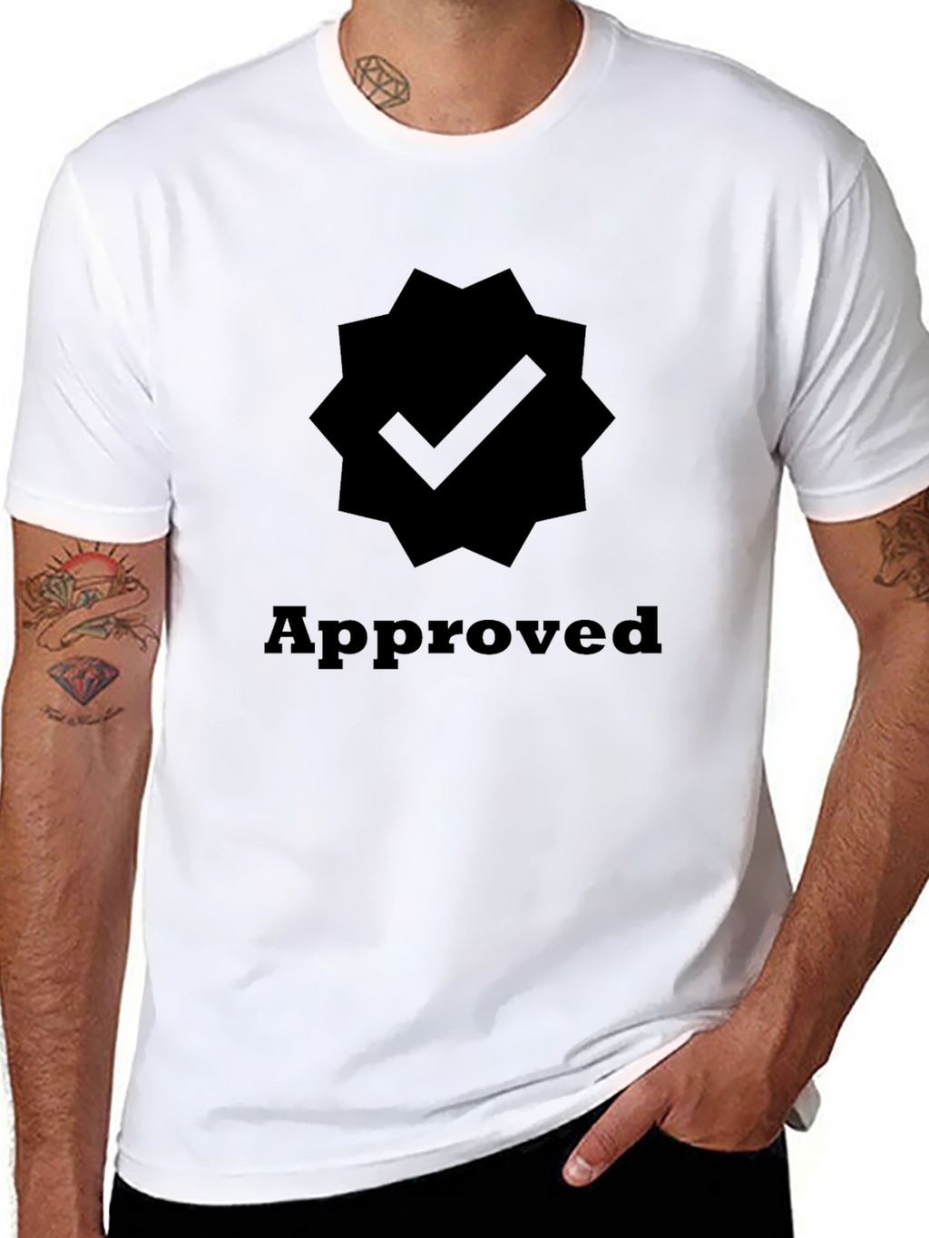 Approved Checkmark Graphic Tee - Black