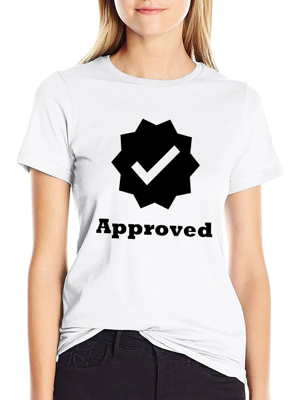 Approved Checkmark Graphic Tee - Black