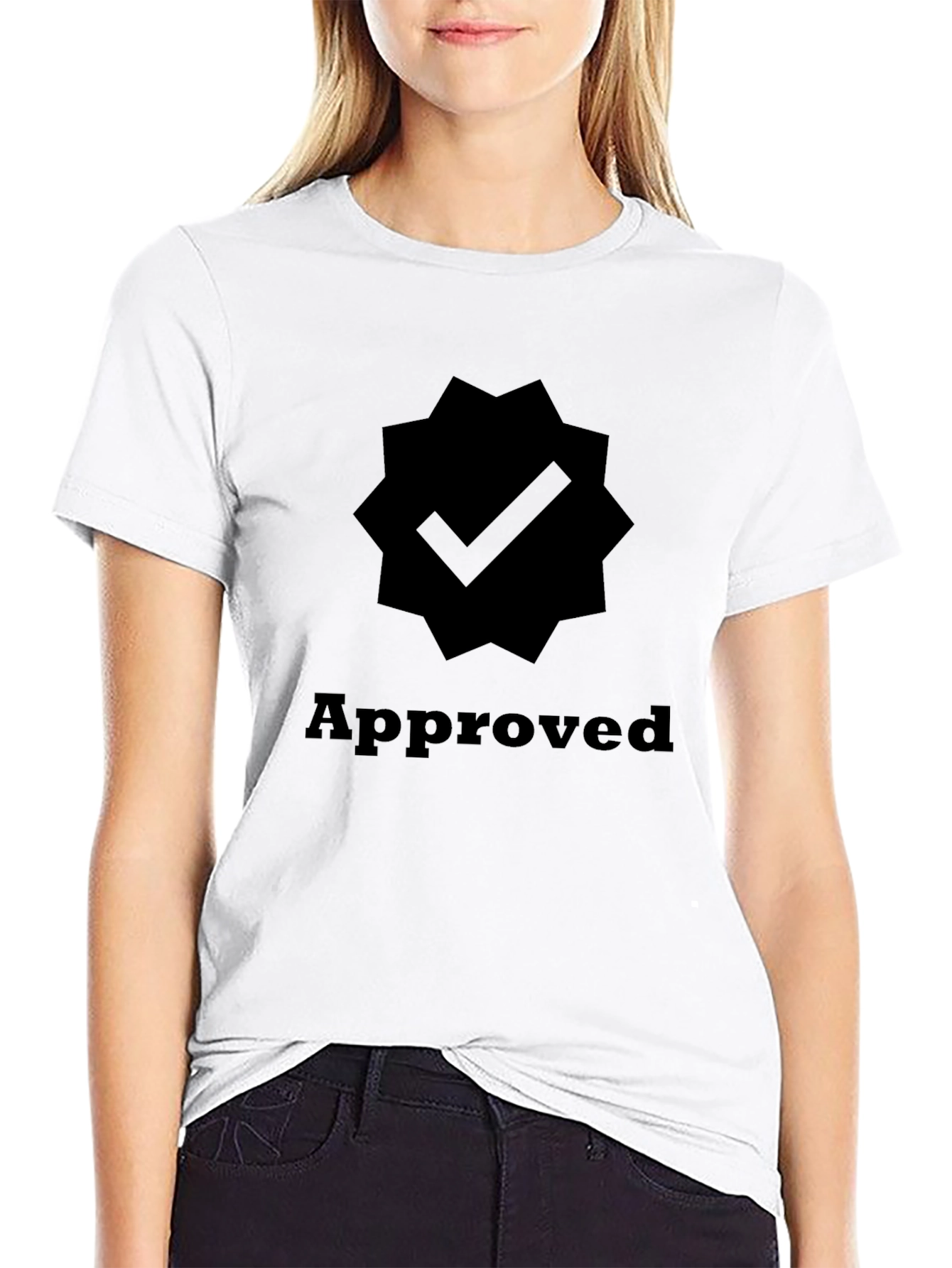 Approved Checkmark Graphic Tee - Black