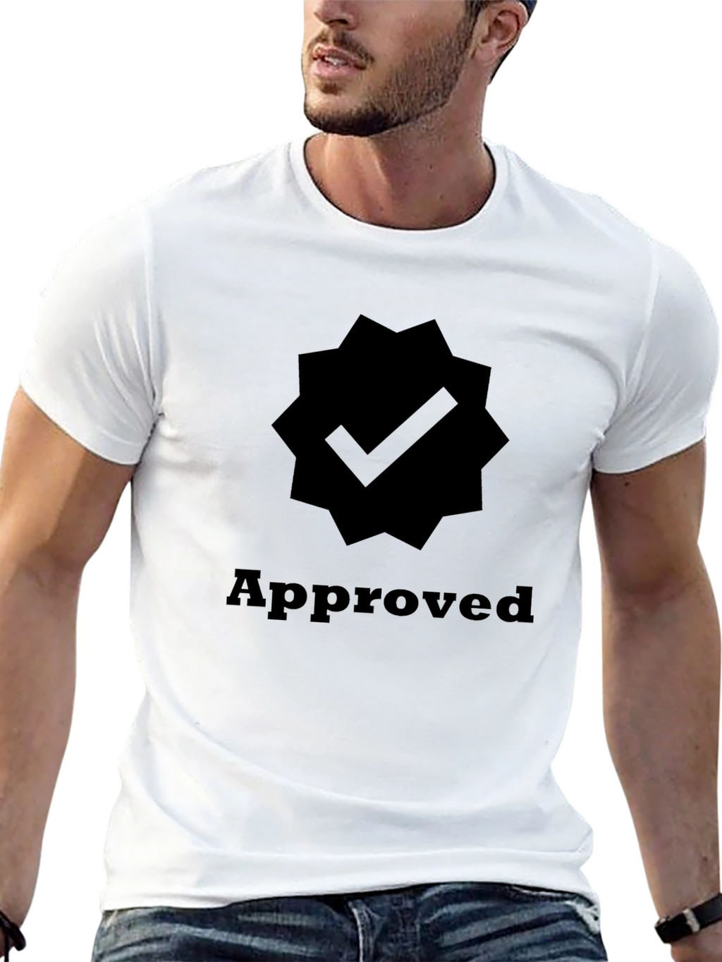 Approved Checkmark Graphic Tee - Black