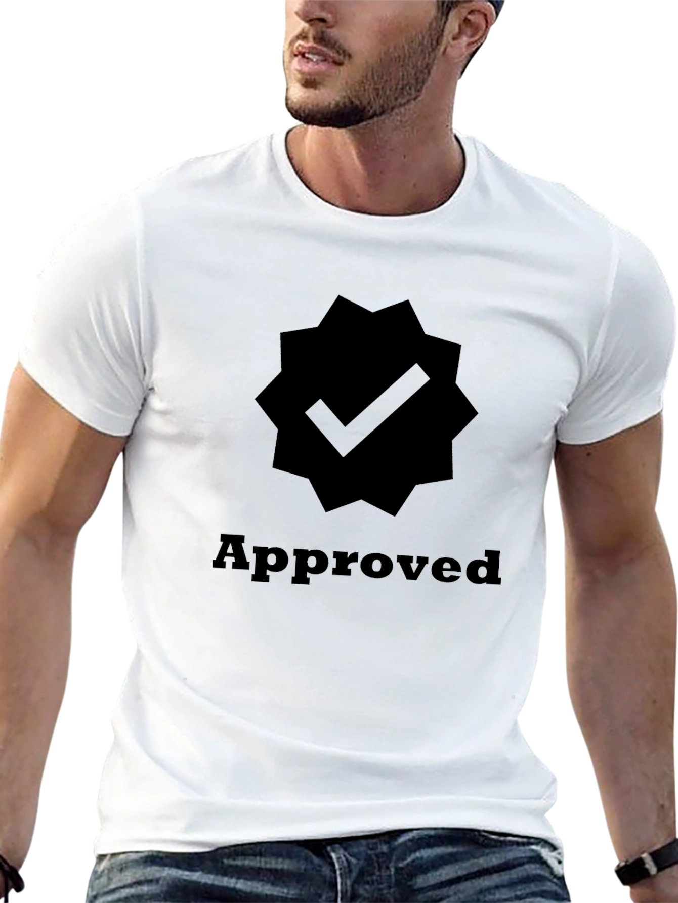 Approved Checkmark Graphic Tee - Black
