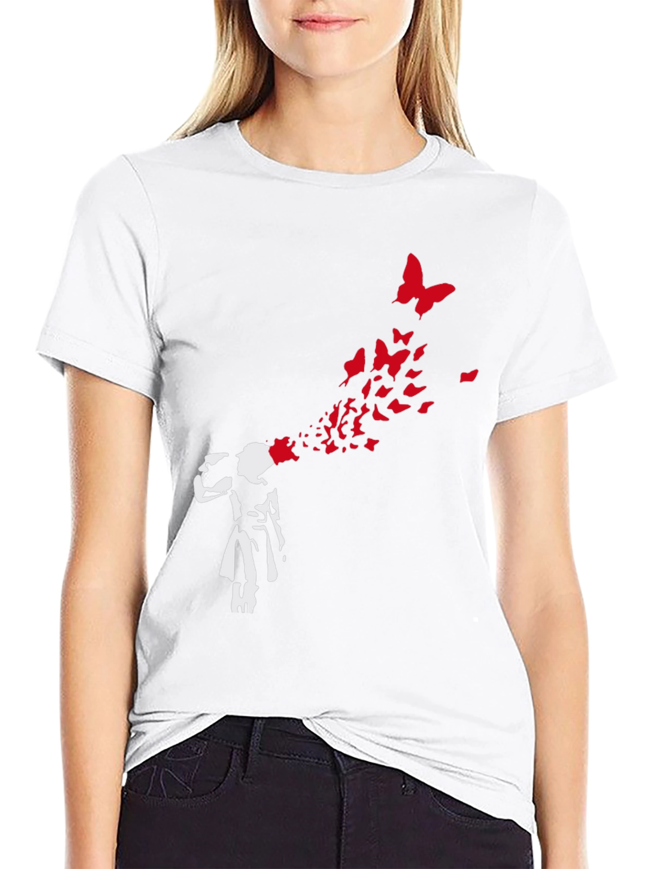 Banksy Butterfly Girl T-Shirt