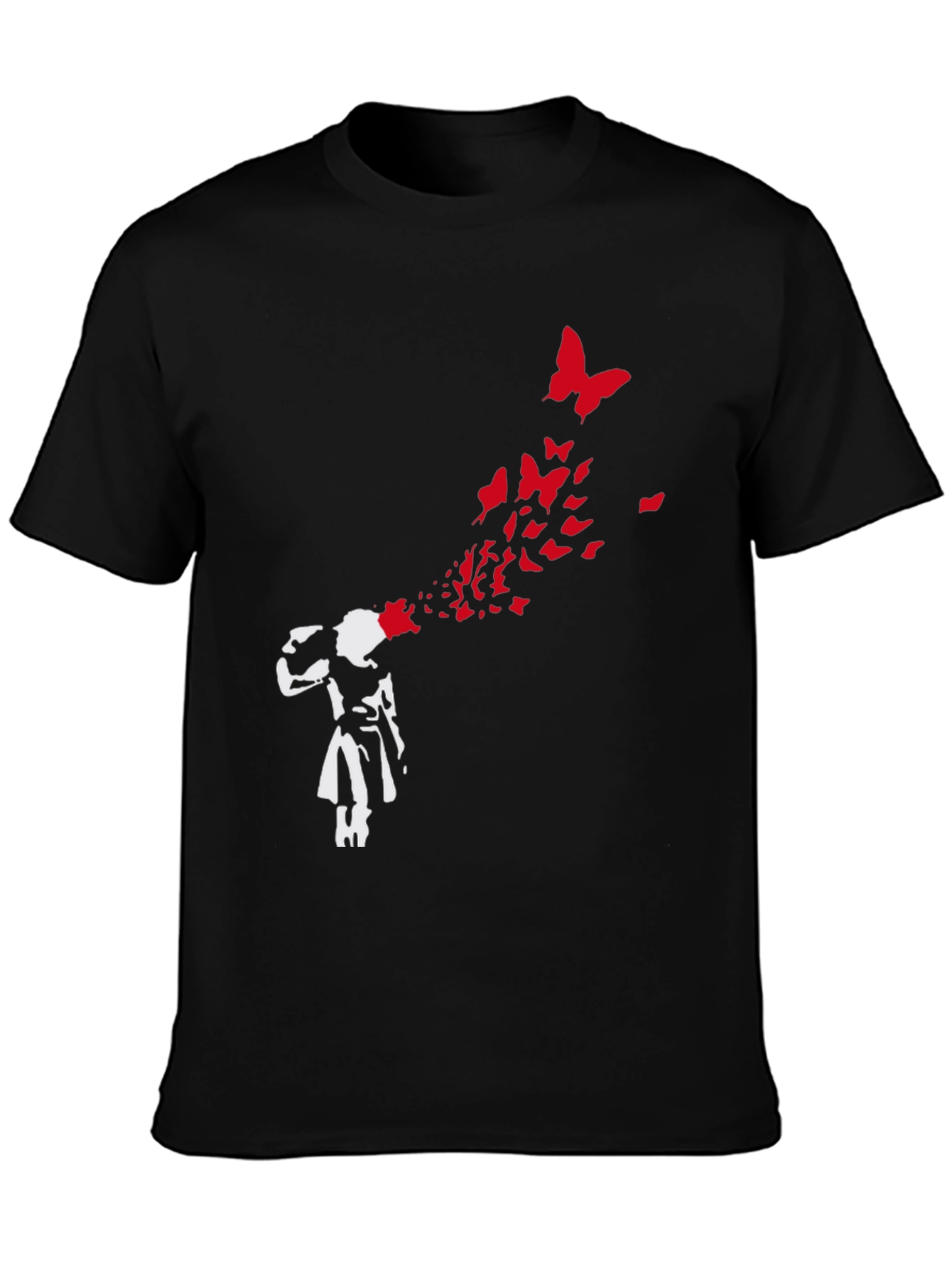 Banksy Butterfly Girl T-Shirt
