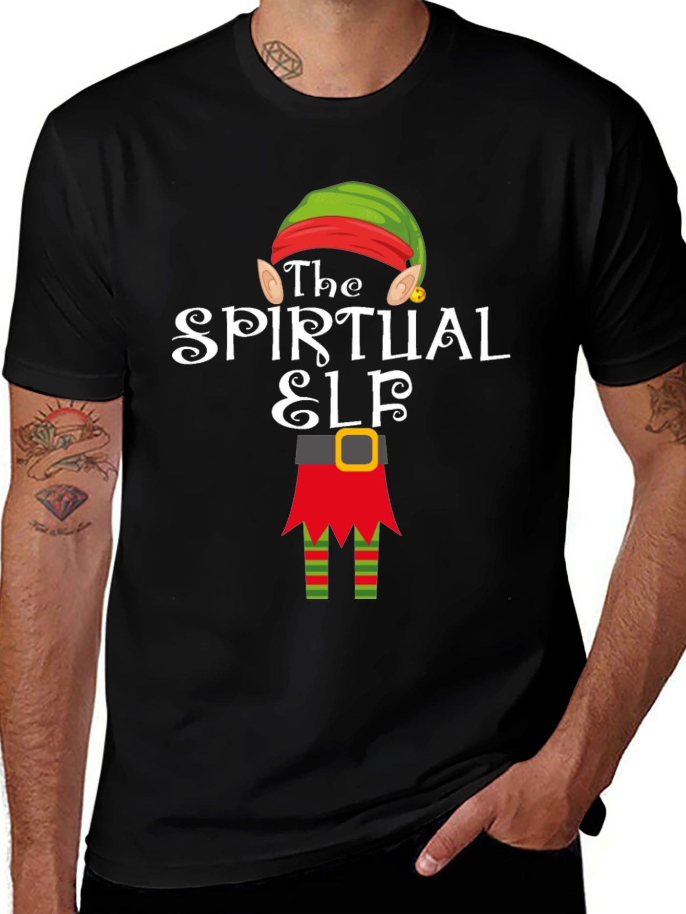 Spiritual Elf Graphic Tee - Christmas Holiday Shirt