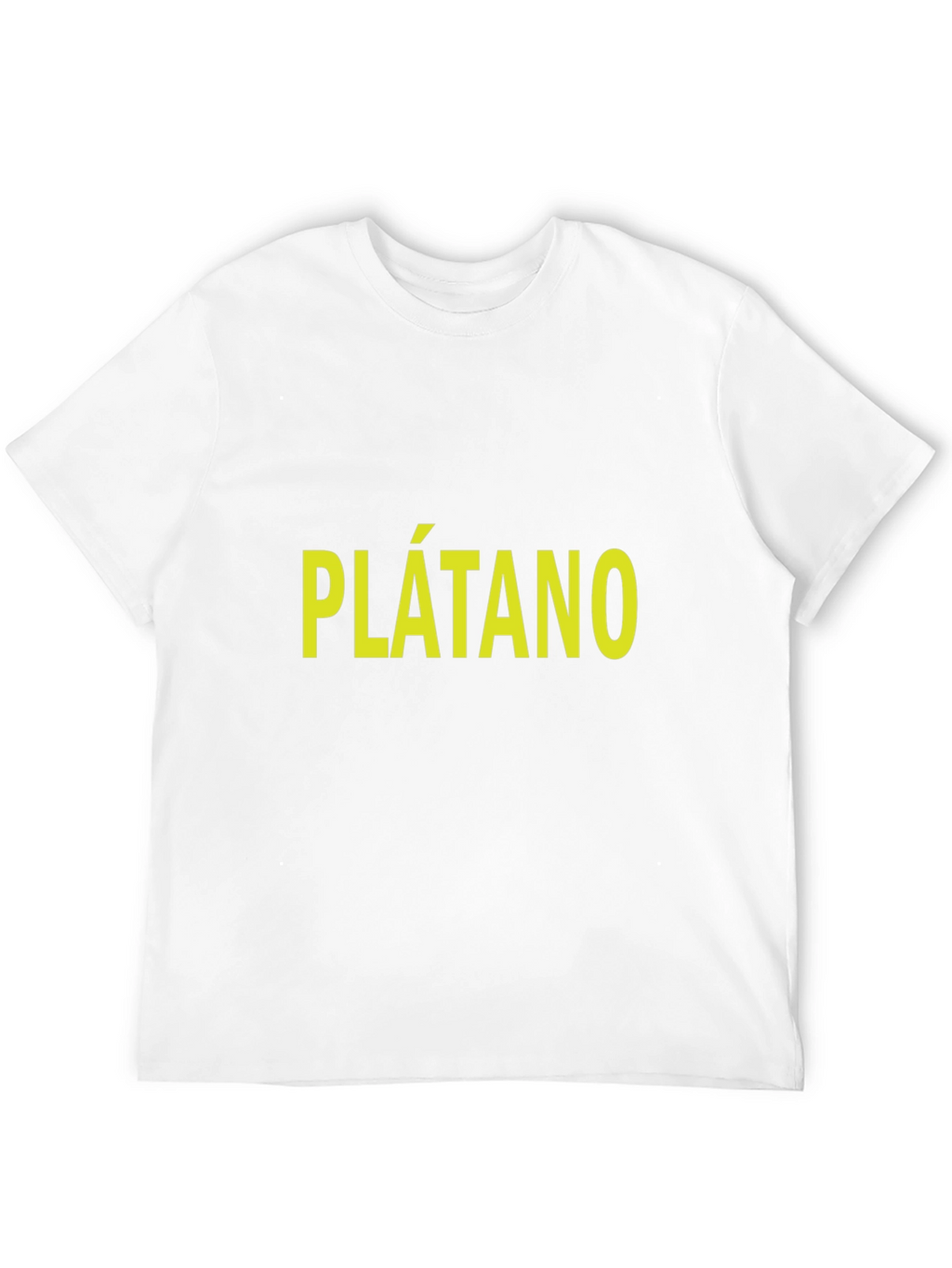 Plátano T-Shirt - Bold Yellow Text on Black