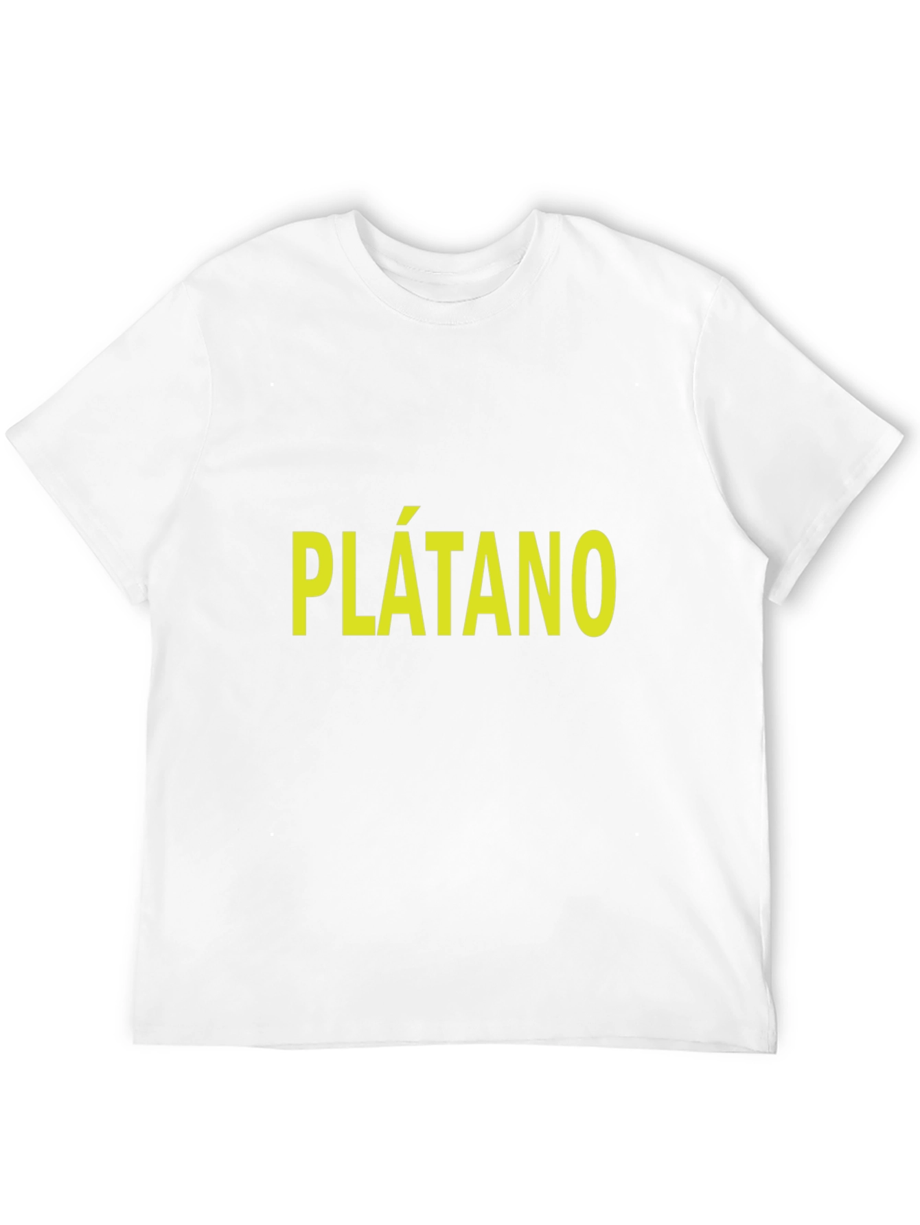 Plátano T-Shirt - Bold Yellow Text on Black
