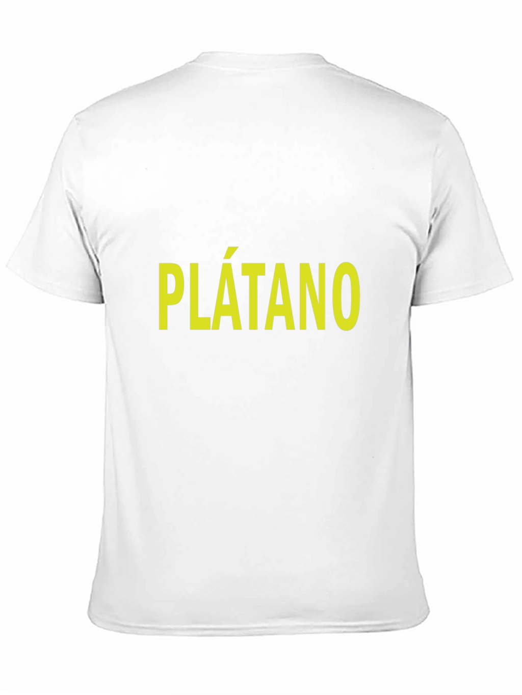 Plátano T-Shirt - Bold Yellow Text on Black